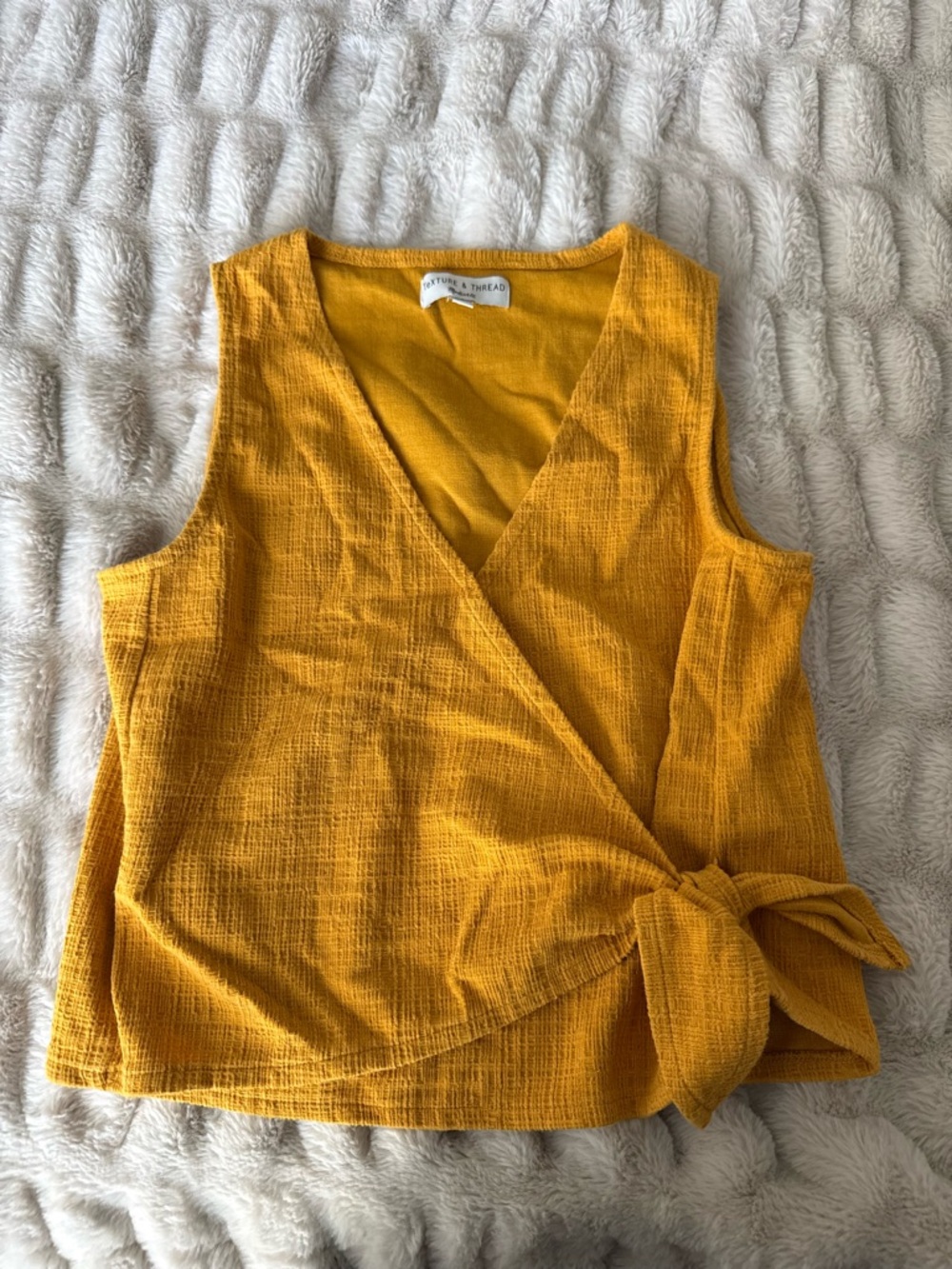 Madewell Mustard Wrap Tie Sleeveless Camisole